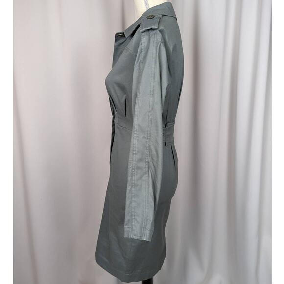 BCBGMaxAzria Long Sleeve Trench Dress Castor Grey Size XXS - Picture 5 of 16